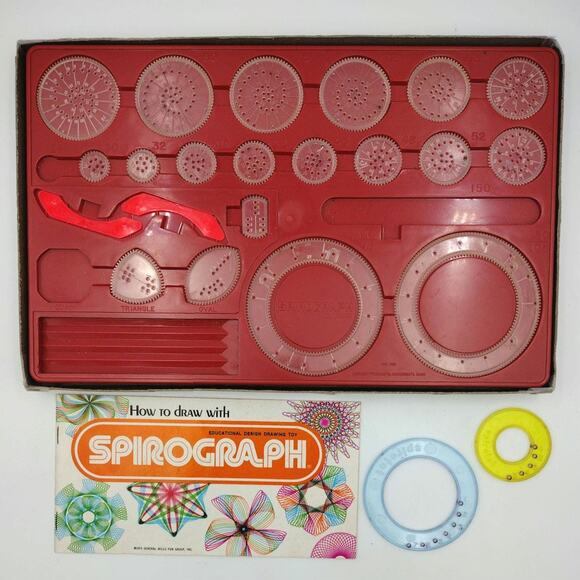 Spirograph Kenner 1973 Drawing Stencil Set Instructions Not Complete - Picture 2 of 4